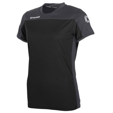 Stanno Pride Ladies Fit Short Sleeve Shirt - Black/Anthracite
