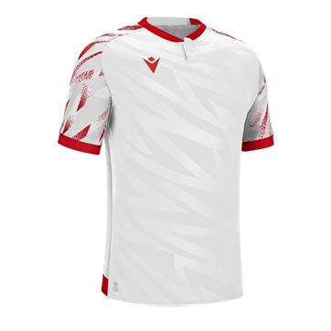Macron Themis ECO Short Sleeve Shirt - White/Red