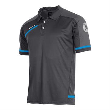 Stanno Prestige Polo Shirt - Dark Grey / Blue