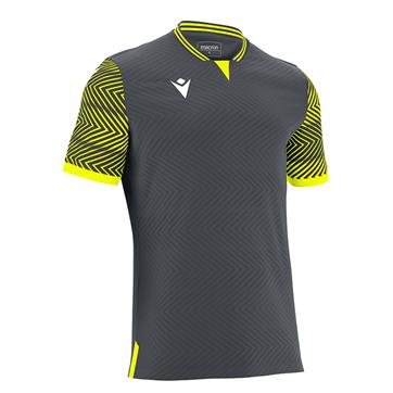 Macron Tureis Short Sleeve Shirt [Eco Friendly] - Anthracite/Neon Yellow