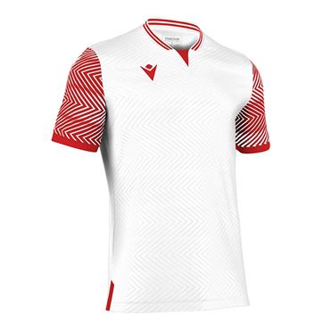 Macron Tureis Short Sleeve Shirt [Eco Friendly] - White/Red