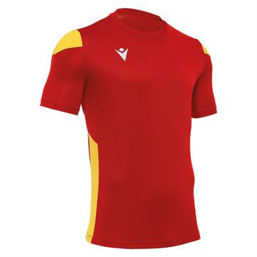 Macron Polis Short Sleeve Shirt - Red/yellow