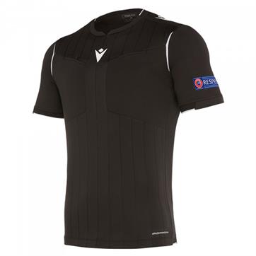 Macron Eklind Referee Short Sleeve Shirt - Black/white