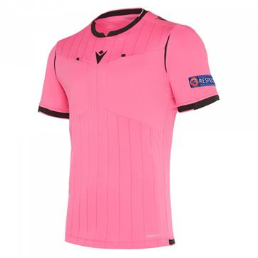 Macron Eklind Referee Short Sleeve Shirt - Neon pink/black