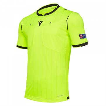 Macron Eklind Referee Short Sleeve Shirt - Neon yellow/black
