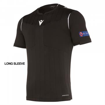 Macron Eklind Referee Long Sleeve Shirt - Black/white