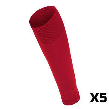 Macron Sprint Footless Socks (Pack of 5) - Red
