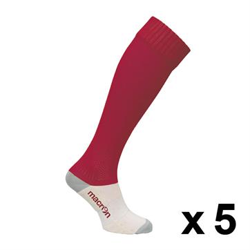 Macron Round Sock (Pack x 5) - Cardinal