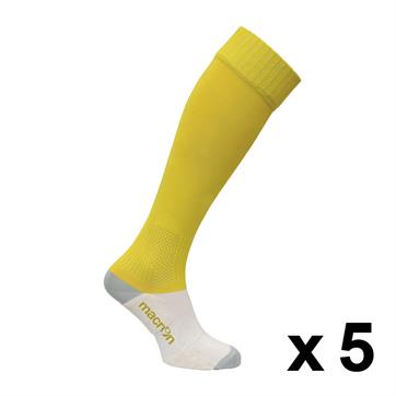 Macron Round Sock (Pack x 5) - Yellow