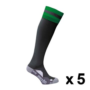 Macron Azlon Sock (Pack x 5) - Black / Green
