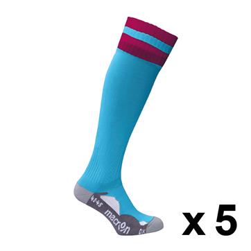 Macron Azlon Sock (Pack x 5) - Columbia / Cardinal