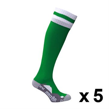 Macron Azlon Sock (Pack x 5) - Green / White