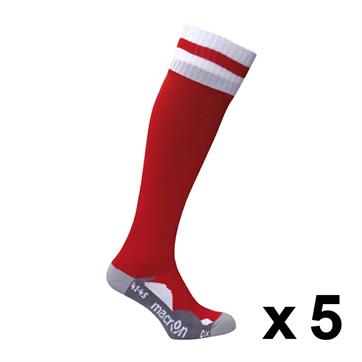 Macron Azlon Sock (Pack x 5) - Red / White