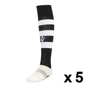 Macron Hoop Sock (Pack x 5) - Black / White