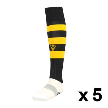 Macron Hoop Sock (Pack x 5) - Black / Yellow