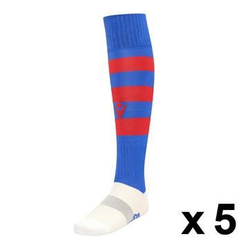 Macron Hoop Sock (Pack x 5) - Blue / Red