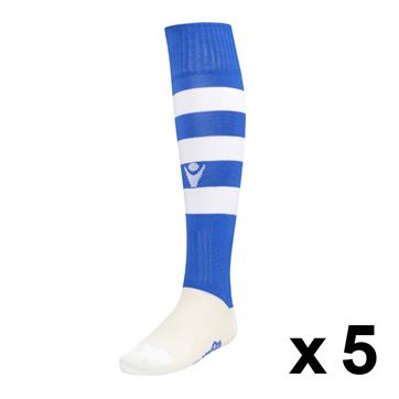 Macron Hoop Sock (Pack x 5) - Blue / White