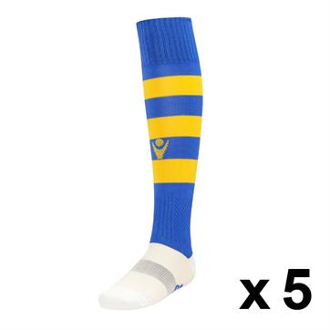 Macron Hoop Sock (Pack x 5) - Blue / Yellow