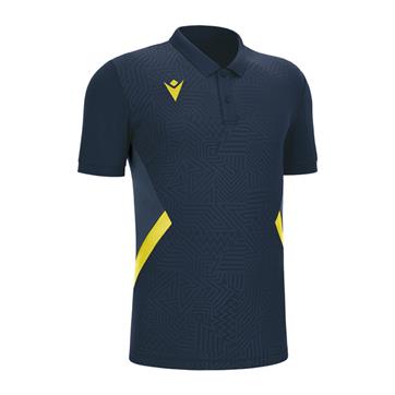 Macron Rap Polo Shirt - Navy/Yellow