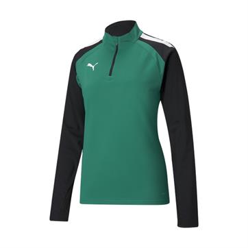 Puma Team Liga Womens Half Zip Top - Pepper Green/Black