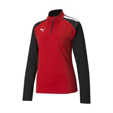 Puma Team Liga Womens Half Zip Top - Red/Black