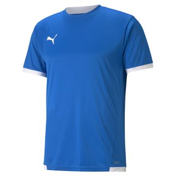 Puma Team Liga Short Sleeve Shirt - Electric Blue/White
