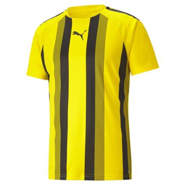 Puma Team Liga Striped Short Sleeve Shirt - Cyber Yellow/Black
