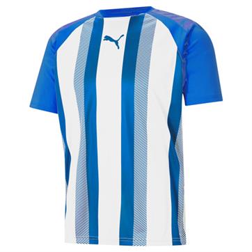Puma Team Liga Striped Short Sleeve Shirt - Electric Blue/White