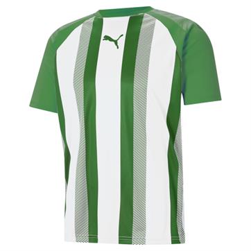 Puma Team Liga Striped Short Sleeve Shirt - Pepper Green/White