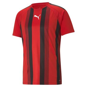 Puma Team Liga Striped Short Sleeve Shirt - Red/Black