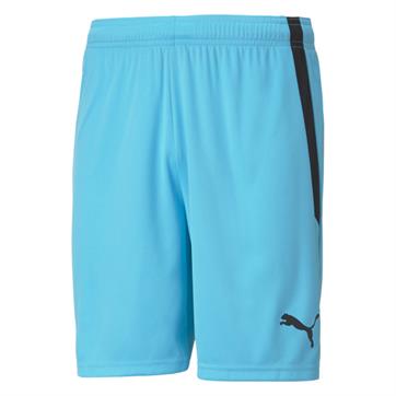 Puma Team Liga Striped Goalkeeper Shorts - Bright Aqua/Black