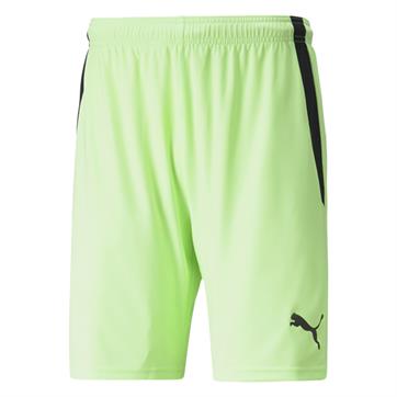Puma Team Liga Striped Goalkeeper Shorts - Fizzy Lime/Black