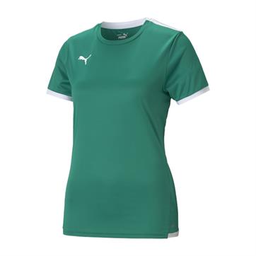 Puma Team Liga Womens Short Sleeve Shirt - Pepper Green/White