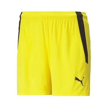 Puma Team Liga Womens Shorts - Cyber Yellow/Black