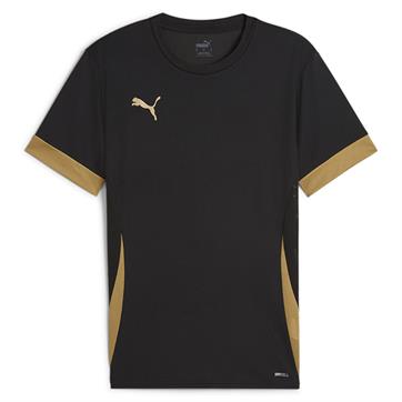 Puma team GOAL Short Sleeve Match Shirt - Black/Gold