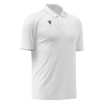 Macron Aulos Polo Shirt - White/SIlver