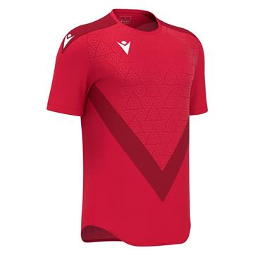Macron Wisp Short Slevee Shirt - Red/Dark Red