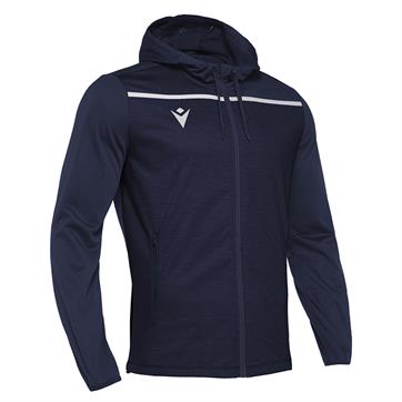 Macron Aether Full Zip Hooded Jacket - Navy/White