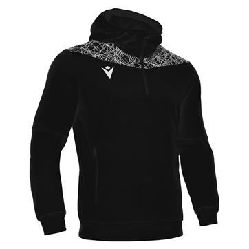 Macron Ishtar Half Zip Hooded Top - Black/white