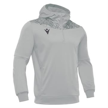 Macron Ishtar Half Zip Hooded Top - Silver/anthracite