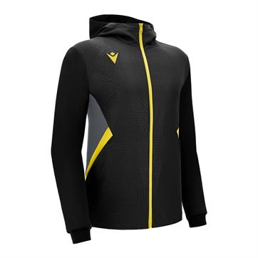 Macron Tiamat Microfiber Full Zip Hooded Jacket - Black/Yellow