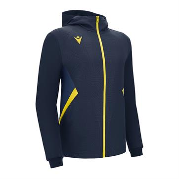 Macron Tiamat Microfiber Full Zip Hooded Jacket - Navy/Yellow