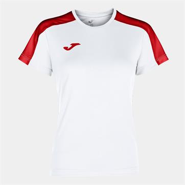 Joma Academy Ladies Fit S/S Shirt - White/Red