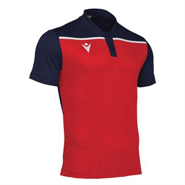 Macron Jumeirah Polo Shirt **DISCONTINUED** - Navy/Red