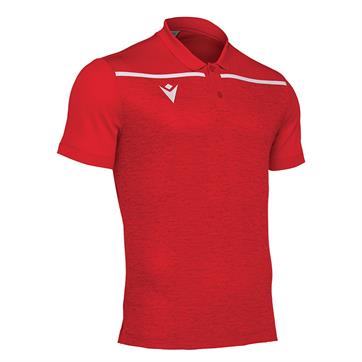 Macron Jumeirah Polo Shirt **DISCONTINUED** - Red/White