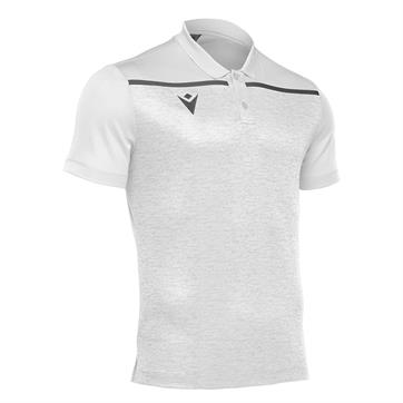 Macron Jumeirah Polo Shirt **DISCONTINUED** - White/Anthracite