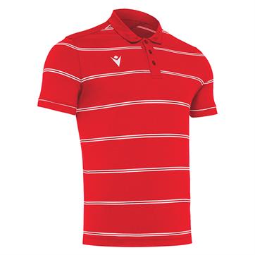 Macron Flamenco Cotton Polo Shirt - Red/White