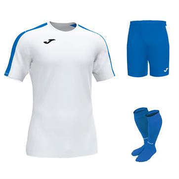 Joma Academy III Full Kit Bundle of 10 (Short Sleeve) - White/Royal