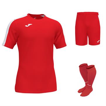 Joma Academy III Short Sleeve Kit Set - Red/White
