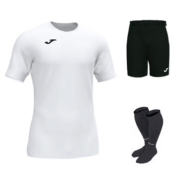 Joma Academy III Short Sleeve Kit Set - White/Black